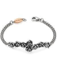 Unaloe - Sterling Rose Chain Bracelet Olimpic – Handmade Italian Floral Jewelry - Lyst