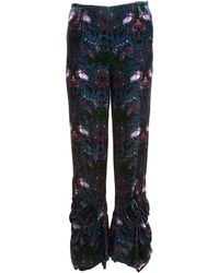 Natalia Petruch - Elodie Silk Velvet Trousers - Lyst