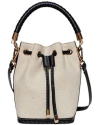 Saonara Brand - Mini Bucket Bag Linen Leather - Lyst