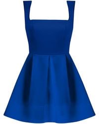 Tia Dorraine - Sweet Love Flared Satin Mini Dress, Azure - Lyst