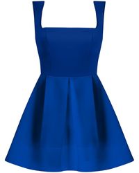 Tia Dorraine - Sweet Love Flared Satin Mini Dress, Azure - Lyst
