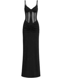 OW Collection - Sivara Mesh Corset Maxi Dress - Lyst