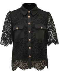 Smart and Joy - Lace And Center Buttons Shirt - Lyst