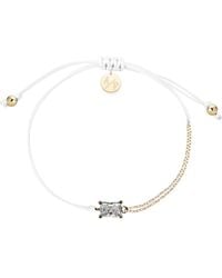 Adriana Pappas Designs - Cz Emerald Cut Bracelet On Colored Cord - Lyst
