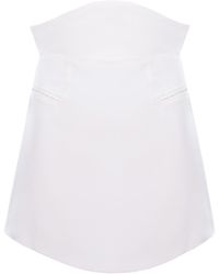 AVENUE No.29 - Mini Skirt With Rounded Hemline - Lyst