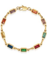 Nialaya - Rectangle Tennis Bracelet - Lyst