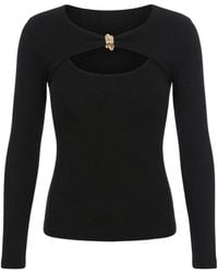 Monlicia - Detail Cutout Long Sleeve Stretch Mila Top - Lyst