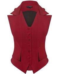 Tia Dorraine - Single-Breasted Sleeveless Waistcoat - Lyst