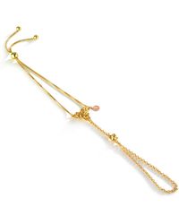 Unaloe - Plated Minimal Hand Chain Bracelet – Contemporary Slave Jewelry For - Lyst