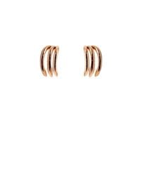 VicStoneNYC Fine Jewelry - Three-Layer Line Rose Solid Huggie Earrings - Lyst