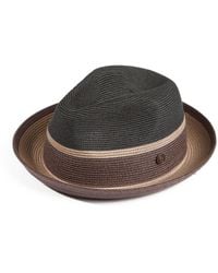 Dasmarca Hats - Dasmarca Verona And Summer Two Tone Straw Lightweight Fedora Hat For And - Lyst