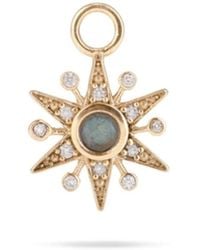 Zohreh - Limited Edition Diamond & Labradorite Star Earring Charm 9K - Lyst