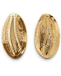Vstyle - Sculpted Wave Statement Earrings - Lyst