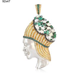 Artisan - 18K & Ethiopian Opal, Australian Emerald & Sapphire Statement Pendant - Lyst