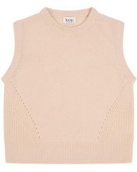 Loop Cashmere - Neutrals Ribbed Detail Lofty Cashmere Tank - Lyst
