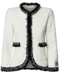 The Extreme Collection - Jacket With Metallic And Frayed Trims - Lyst