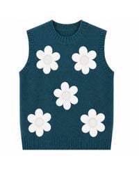 Yumi' - Flower Appliqué Knit Tank - Lyst