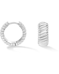 Dower & Hall - Wide Twist Huggie Hoops - Lyst