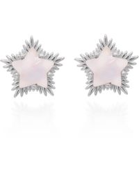 Luna Charles - Felicity Moonstone Spiky Star Stud Earrings - Lyst