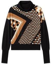 Conquista - Geometric Print Batwing Top - Lyst
