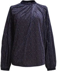 Smart and Joy - Velvet Blouse With Liberty Print And Satin Bias - Lyst
