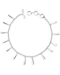 Lucy Quartermaine - Solid Sterling Drop Station Bracelet - Lyst
