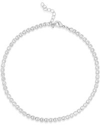 SHYMI - Four Mm Round Bezel Anklet - Lyst