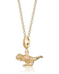 Lily Charmed - Plated T-Rex Dinosaur Charm Necklace - Lyst