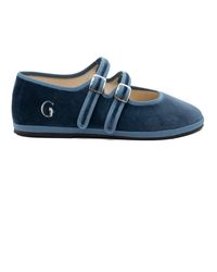 Gondolina Shoes - Rialto Skyline Velvet Double-Strap Mary Jane Shoes – Made - Lyst