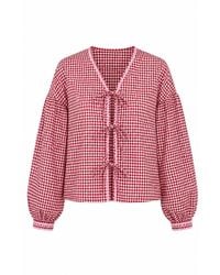 Mind Traveler - Marta Burgundy Gingham Blouse - Lyst