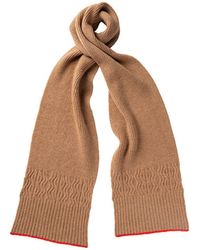 Kinalba - Neutrals Ladies Vicuna Mid-Weight Ribbed Cashmere Scarf - Lyst