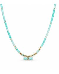 Ormiro - Hebe Amazonite T-Bar Necklace - Lyst
