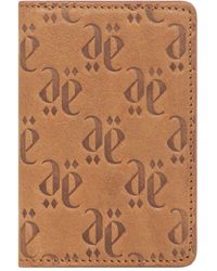PLACE OF ELMS - Tobacco Suede Monolink Business Wallet - Lyst