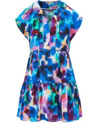 Change of Scenery - Gari Babydoll Cotton Beach Dress In Giverny Gardens Print - Lyst