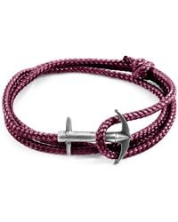 Anchor and Crew - Aubergine Admiral Anchor & Rope Bracelet - Lyst