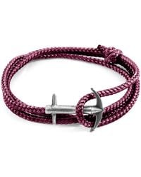 Anchor and Crew - Aubergine Admiral Anchor & Rope Bracelet - Lyst