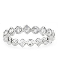 Kylie Harper - Petite Vintage Diamond Cz Eternity Band Ring - Lyst