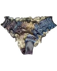 CREASE - Silk Scalloped Briefs - Lyst