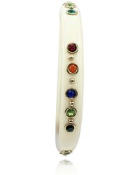 Michael Nash Jewelry - Neutrals Holland Ivory Resin Studded Resin Bangle - Lyst