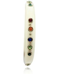 Michael Nash Jewelry - Neutrals Holland Ivory Resin Studded Resin Bangle - Lyst