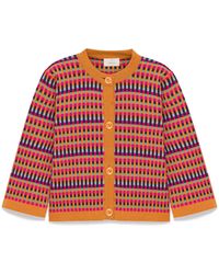 Peraluna - Imagine Jacquard Knit Cardigan - Lyst
