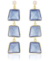 Rare Matters Jewelry - Glass Triple Drop Earrings - Lyst