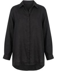 Adrift Clothing - Oversized Linen Boyfriend Shirt - Lyst
