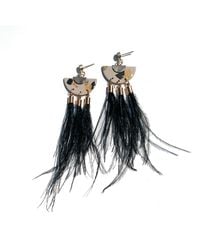 Babaloo - Leopard Fringe Earrings - Lyst