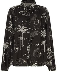 Raffya - Palm Button Down Palm Print Shirt - Lyst