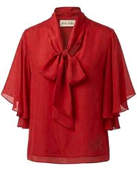 Nyny Ryke - Ada, Silk Blouse Sophisticated Day-To-Night Top - Lyst