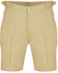 DAVID WEJ - Neutrals Hugo Linen Short With Side Adjuster - Lyst