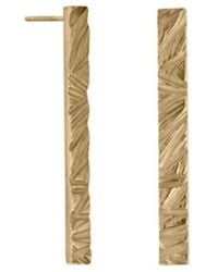 Edge Only - Rugged Bar Earrings 18Ct Vermeil - Lyst