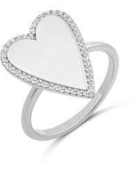 SHYMI - Heart Pave Outline Ring - Lyst