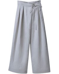 London Atelier Byproduct - Light Technical Culottes With Wrap Detail - Lyst